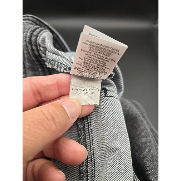 Prana Denim Shorts Womens SIZE 4 Tess Gray Diamond Lightweight Organic Cotton - Picture 10 of 10